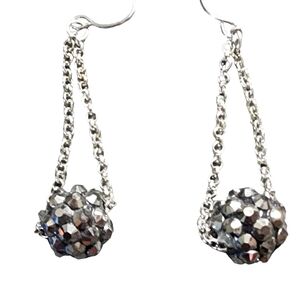 Timeless Silvertone Cluster Earrings